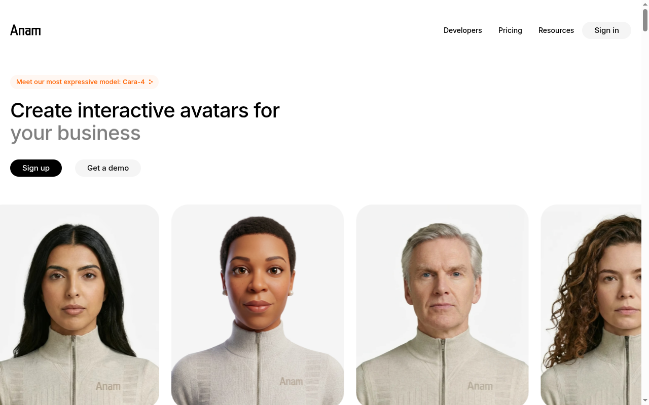 Anam homepage