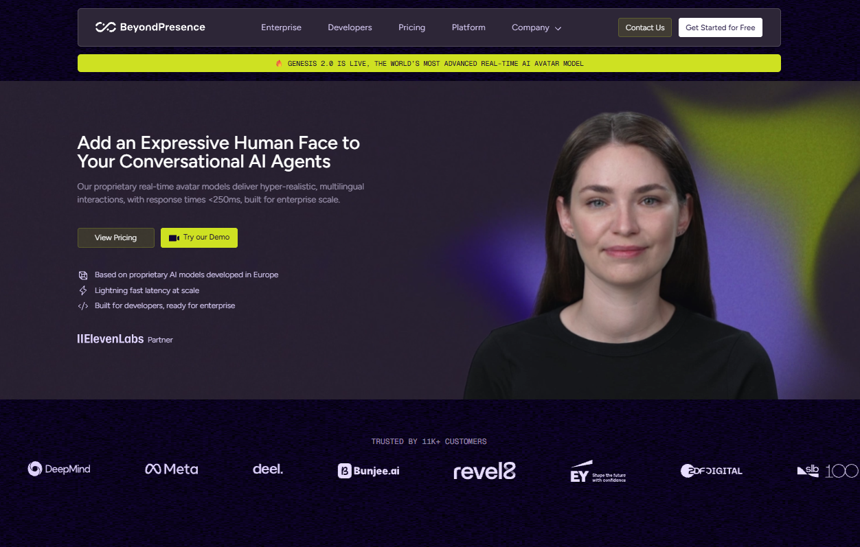 Beyond Presence homepage