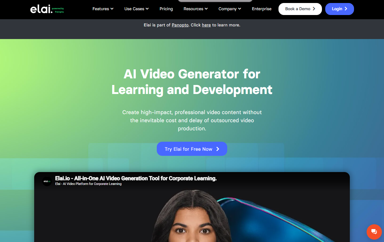 Elai homepage
