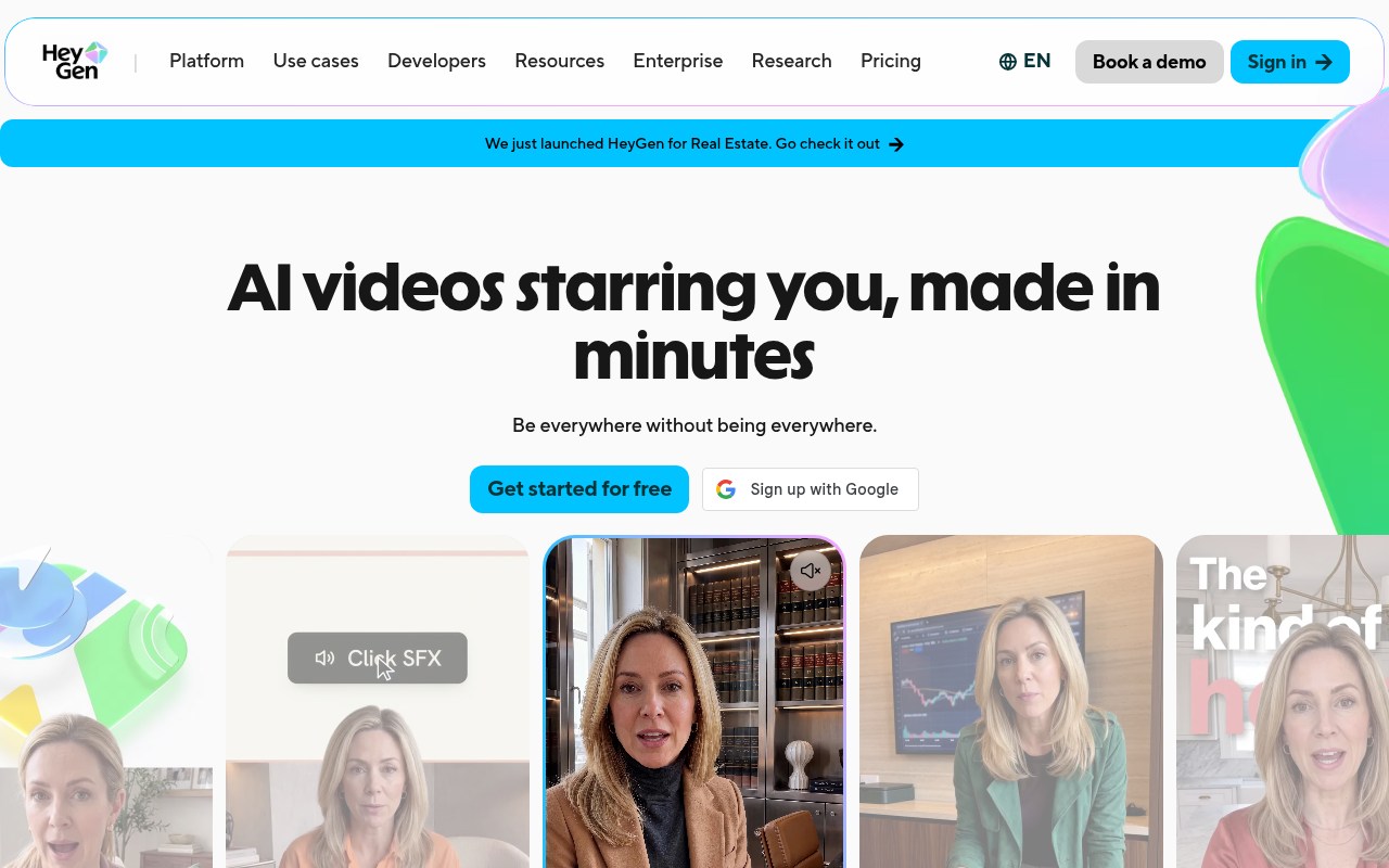 HeyGen homepage