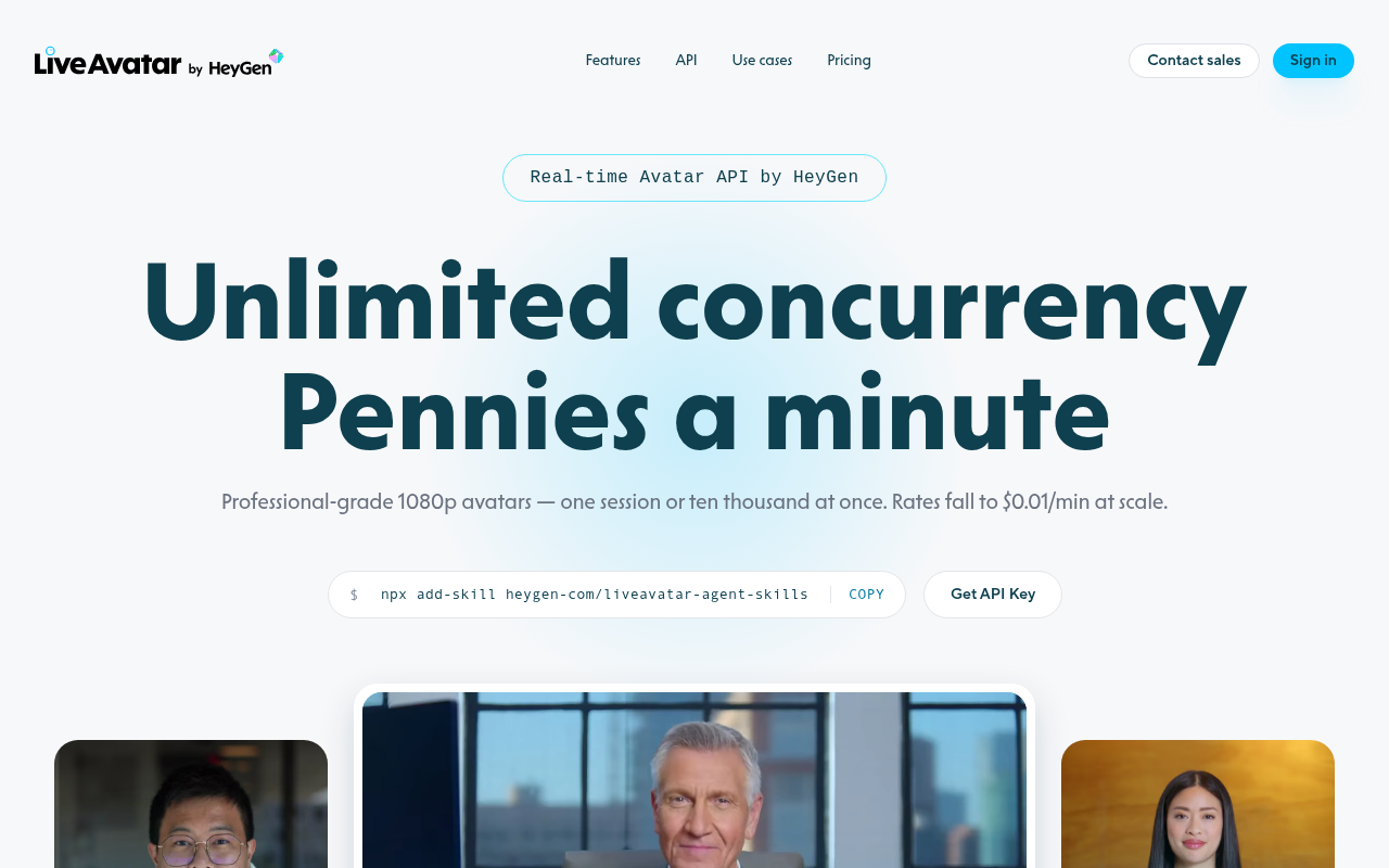 LiveAvatar homepage